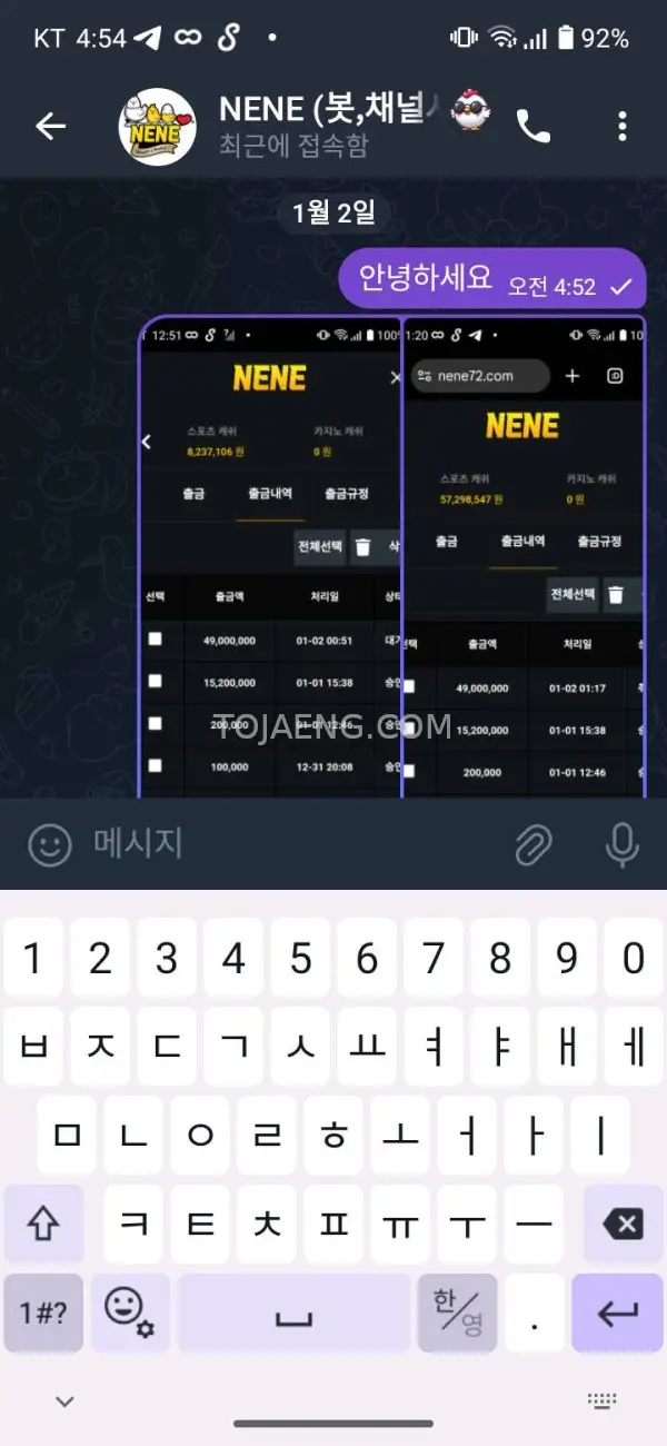 네네 먹튀 